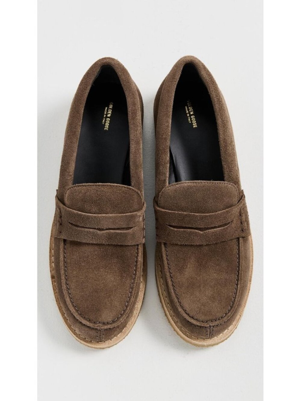 Golden Goose Jerry Suede Loafer in Taupe Size 38 NWT